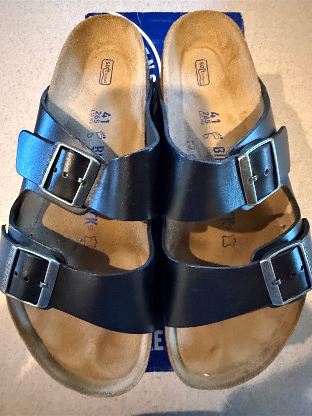 Birkenstock Black Two-Strap Sandals